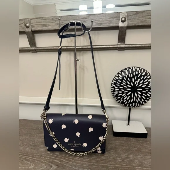 Kate Spade Navy and Cream Crossbody Bag - Picture 10 of 14